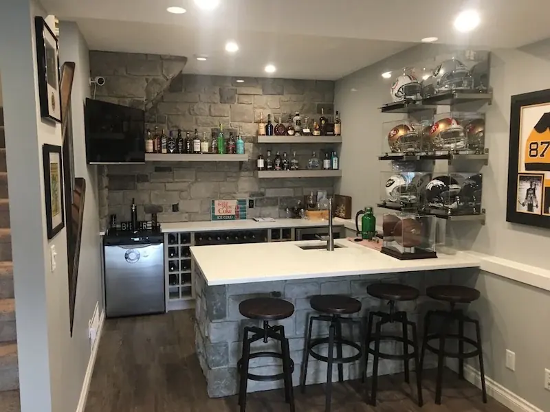 Stone Bar by Alliance Renovations