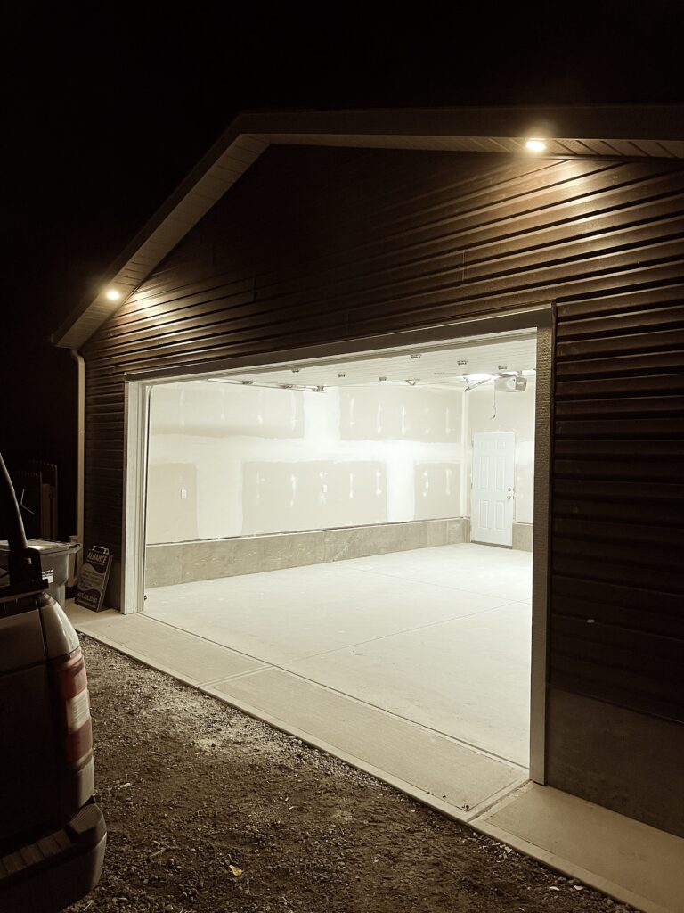 Garage at night