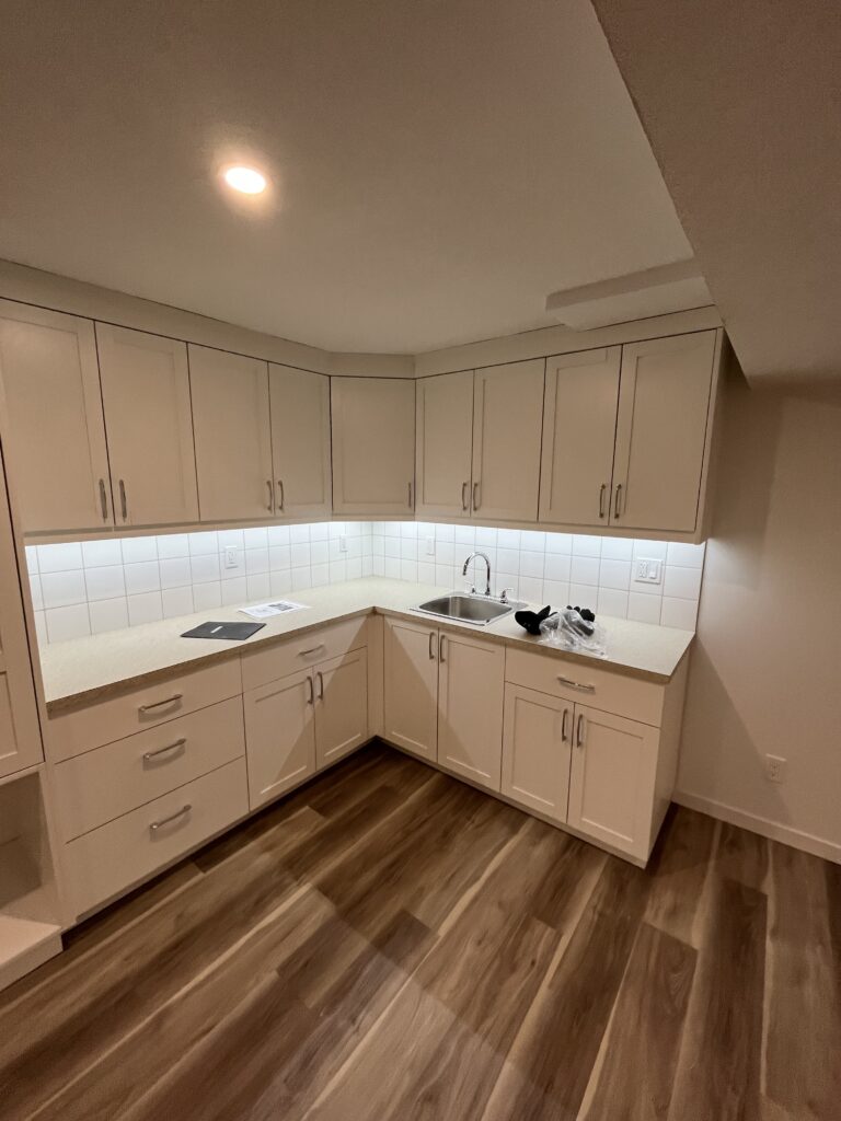 Custom basement kitchen