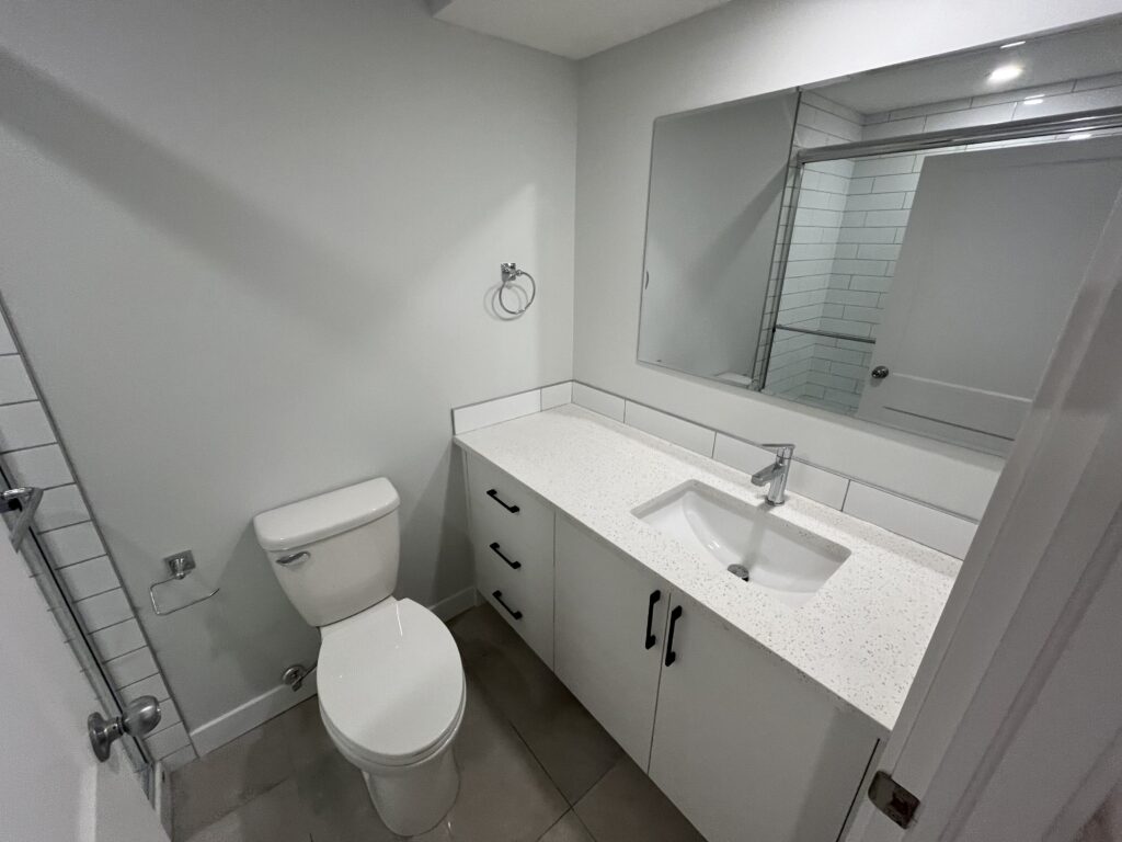 Newly renovated Basement bathroom